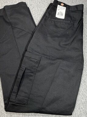 Dickies Flex Cargo Work Pants 36x34 Black Straight Leg Trousers LP2372BK NWT